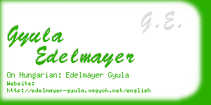 gyula edelmayer business card